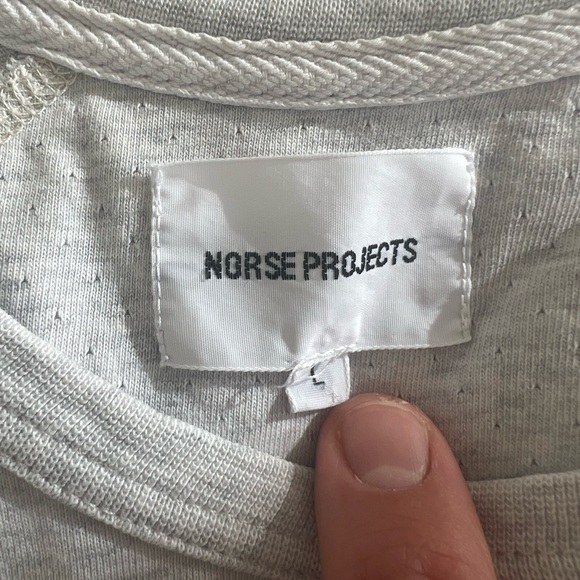 Norse Projects - Aske Perforated Longsleeve T-Shirt - Large - Picture 8 of 9